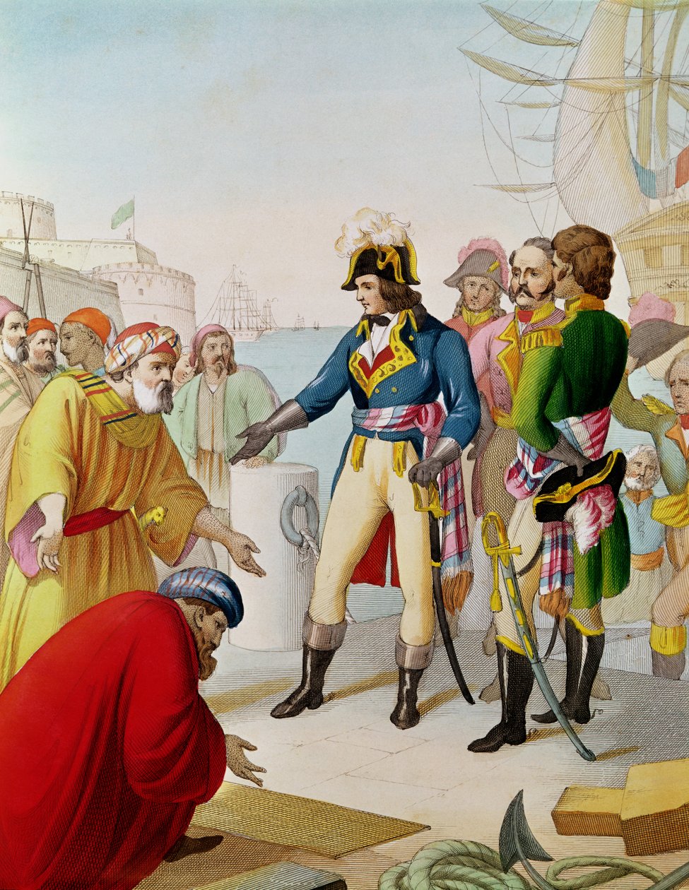 1798年のアレクサンドリアでのナポレオン下船（1769-1821） 作： フランス語学校