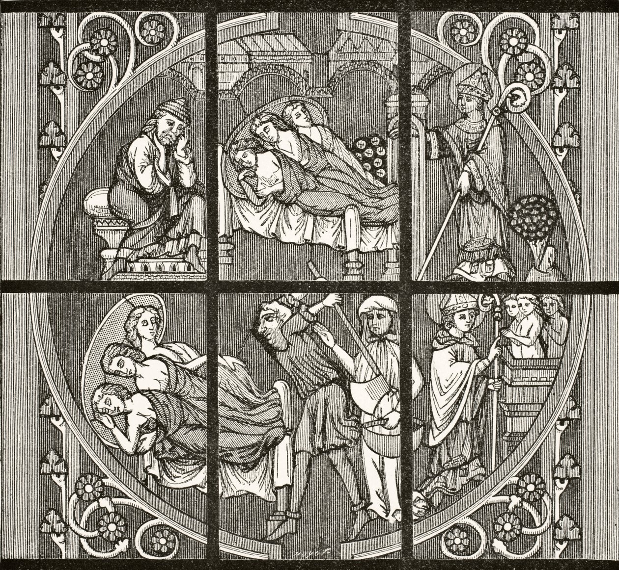セントニコラスの伝説、「中世の科学と文学」からPaul Lacroix（1806-84）、ロンドン1878年 作： フランス語学校