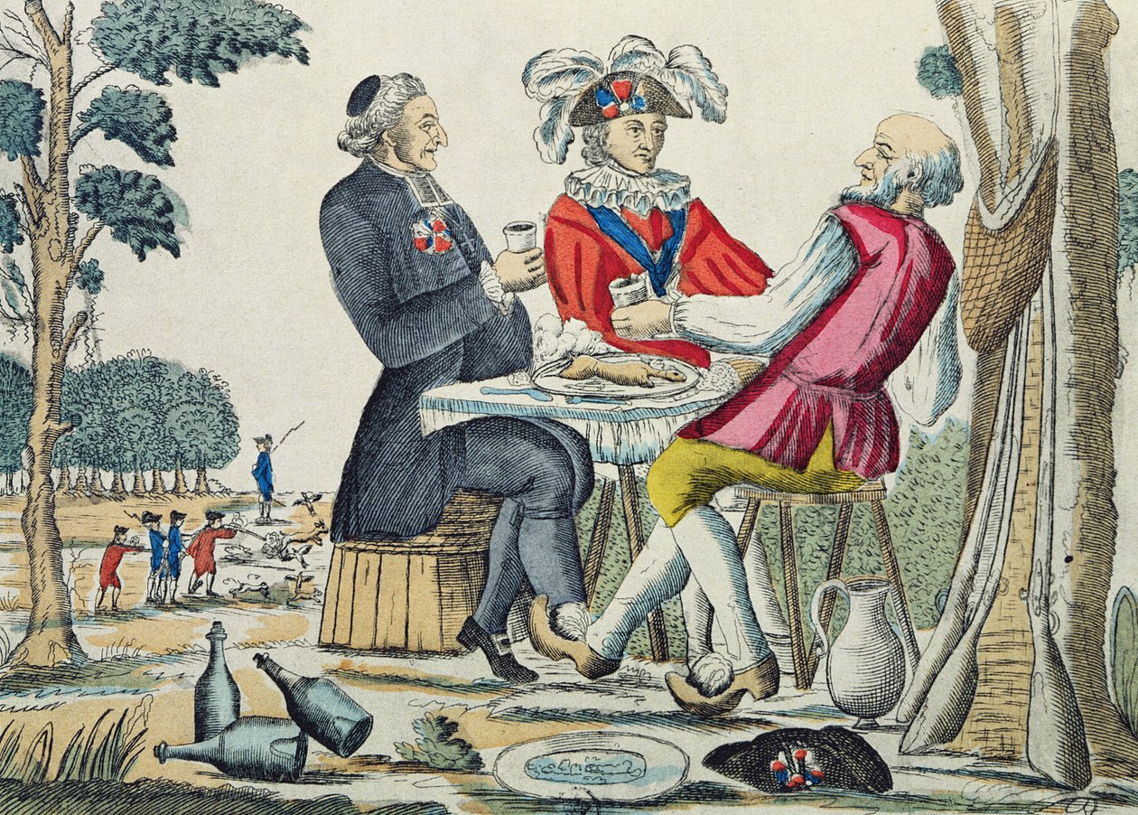 愛国的な軽食、3つの団地の再会、1789年8月4日 作： フランス語学校