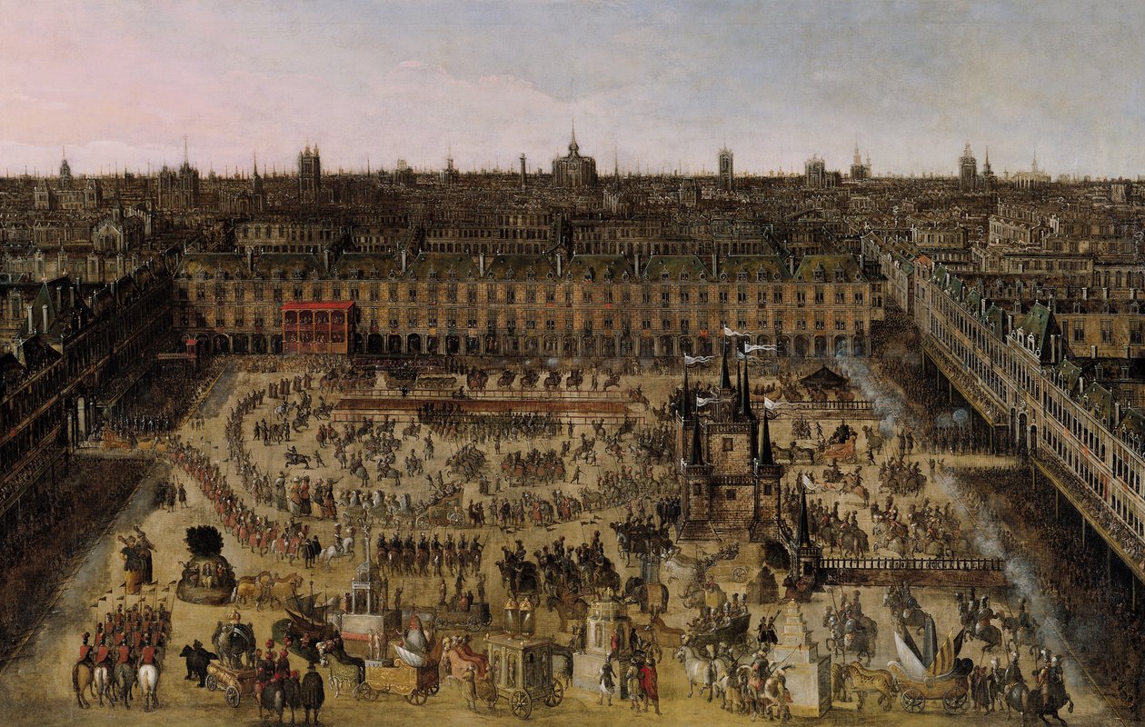 1612年のロワイヤル広場とカルーセル 作： フランス語学校