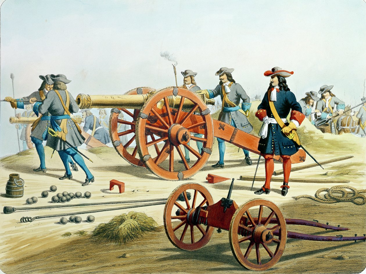 モルツハイムの「L&39;Artillerie Francaise」からの1871年の王のフジリエ連隊 作： フランス語学校