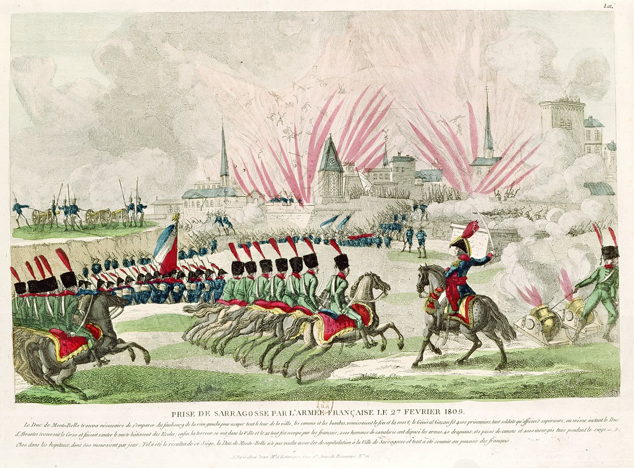 ジャンランヌ（1769-1809）によるサラゴサの包囲、1809年2月27日、モンテベロ公 作： フランス語学校