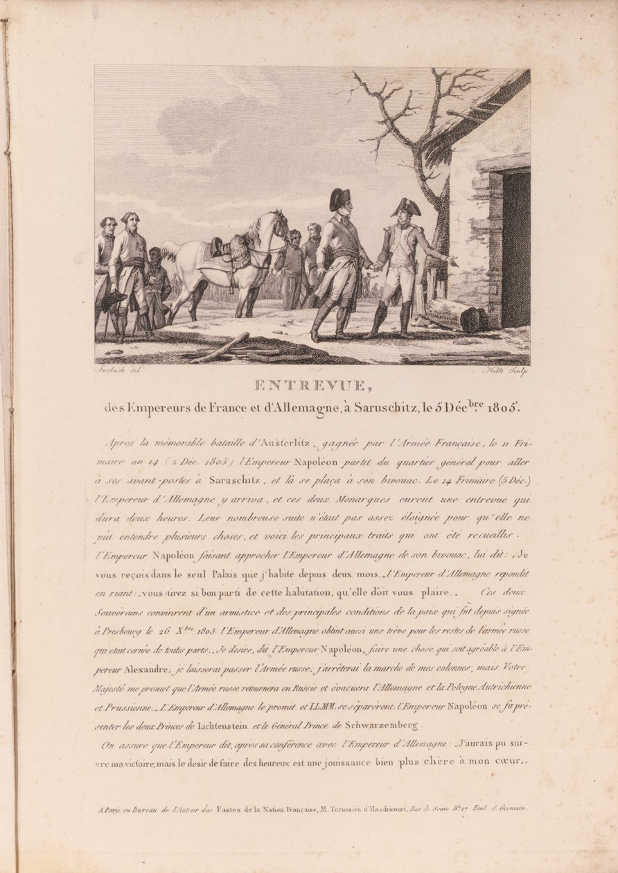 1805年12月5日、シッツでのフランス軍とドイツ軍の指揮官会議 作： フランス語学校
