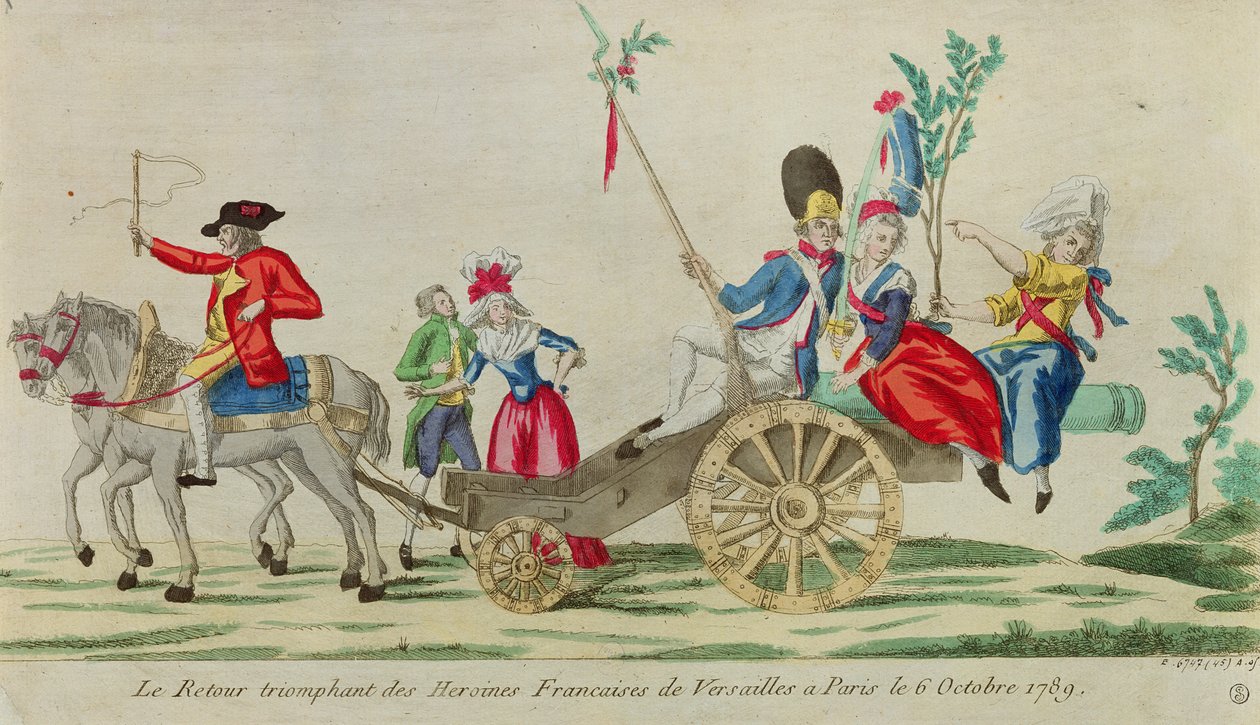 1789年10月6日にフランスのヒロインがヴェルサイユからパリに勝利した 作： フランス語学校