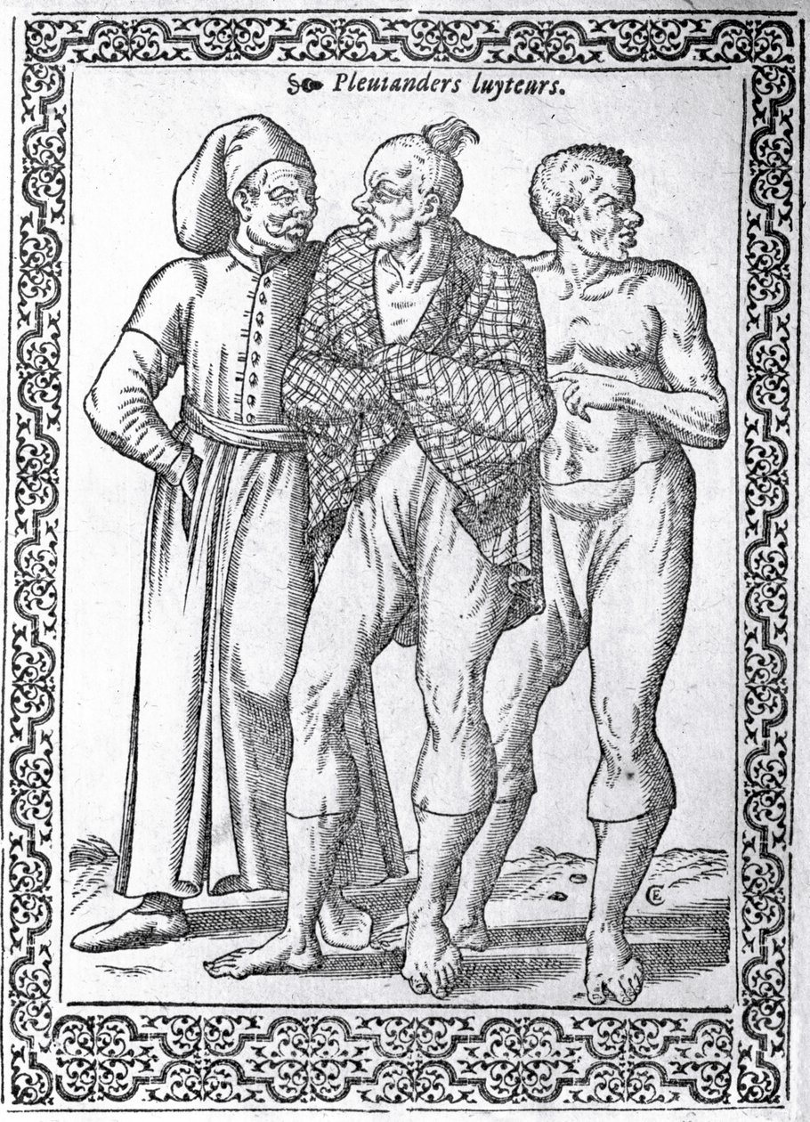 ニコラ・デ・ニコライ著「レ・ナビ、旅人たち、航海、フェイク・エン・ラ・トゥルキー」のイラスト、1577年に公開されたトルコのレスラー 作： フランス語学校