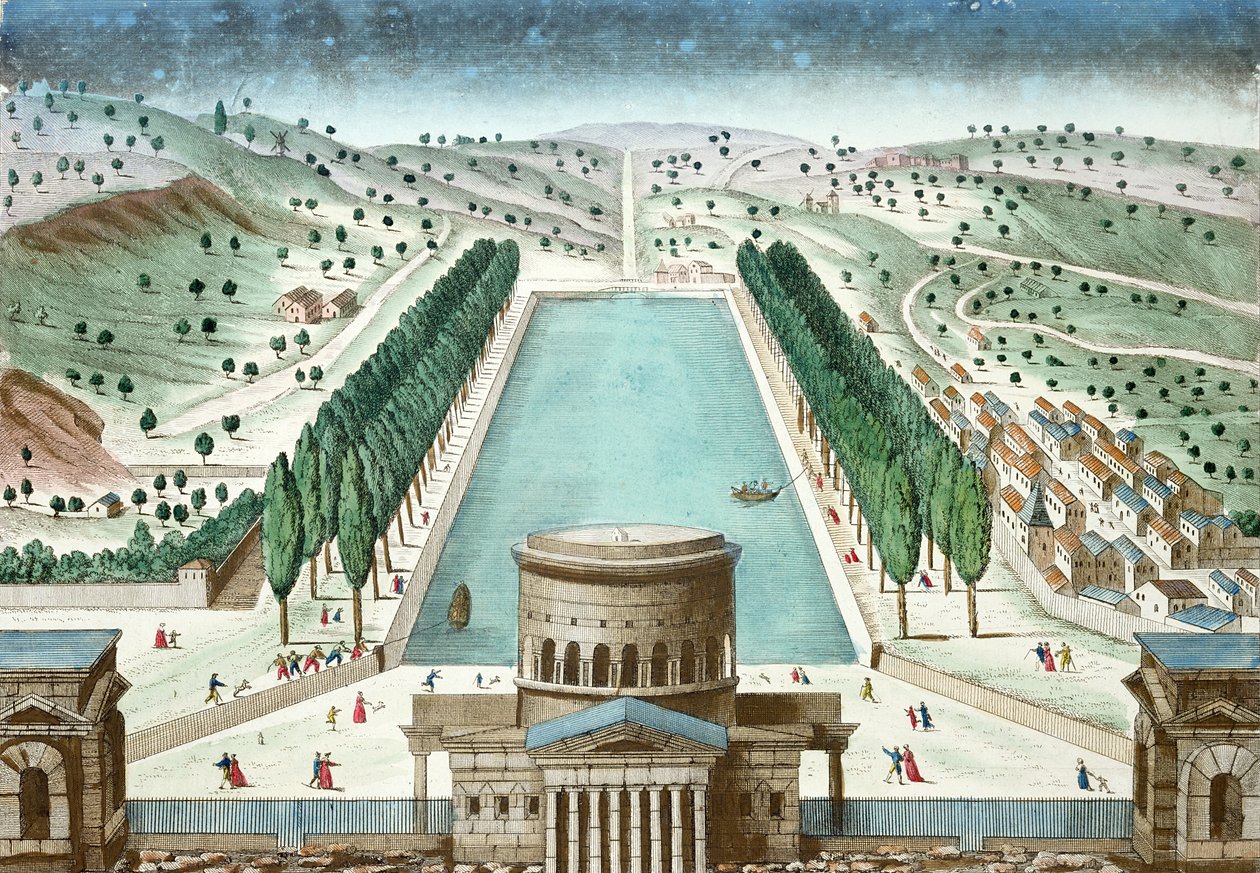 パリバリエールサンマルタンとウルク運河の盆地の眺め 作： フランス語学校