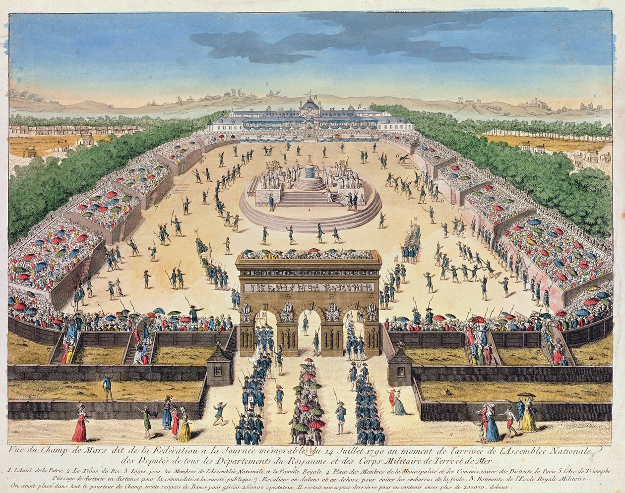 シャンドマルスの眺め、1790年7月14日 作： フランス語学校
