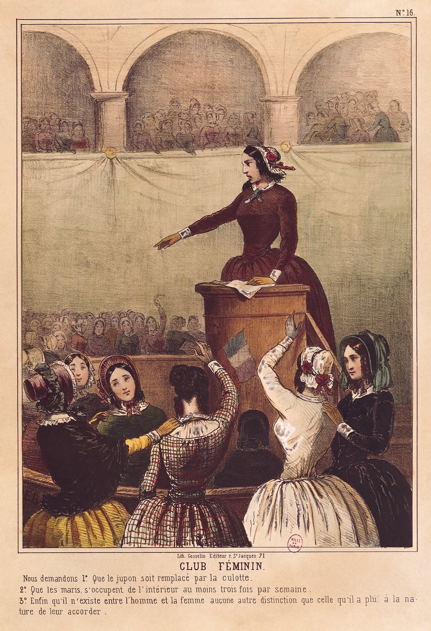 女性クラブ、1848年頃 作： フランス語学校