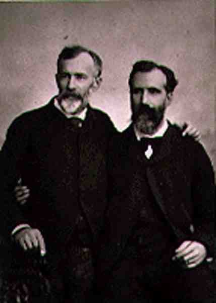 エマニュエル・ベナー(1836-96)とジャン・ベナー(1836-1906)、「現代の画廊」より、1874-78年頃(モノクロ写真) 作： フランスの写真家