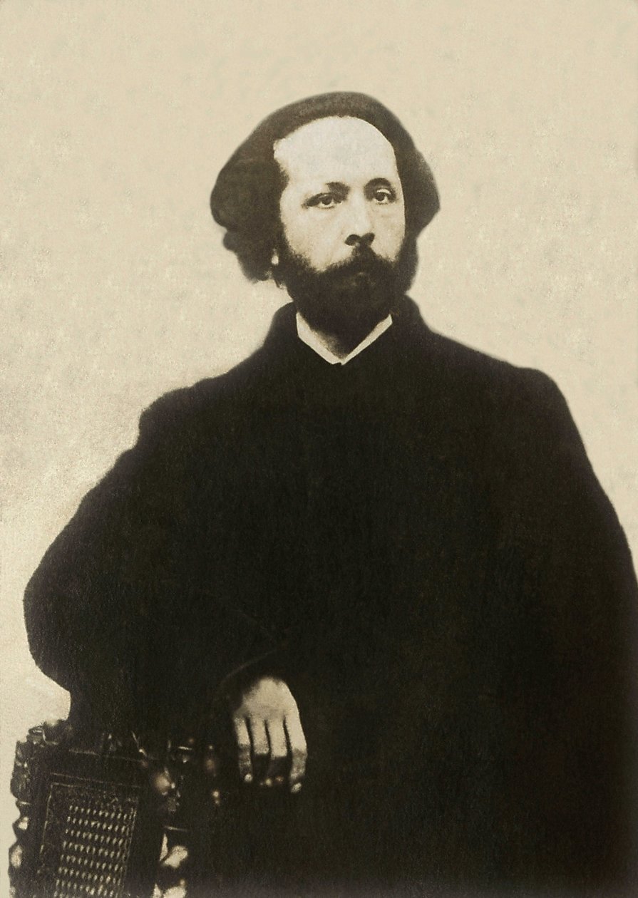 フランスの作曲家、エドゥアール・ラロ（1823-1892）の肖像。写真、19世紀後半、パリ 作： フランスの写真家
