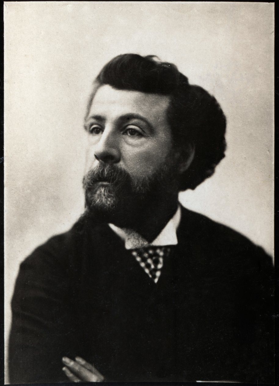 フランスの詩人であり劇作家であるエドゥアールパイヨン（1834-1899）の肖像。 作： フランスの写真家