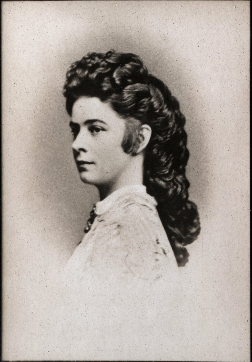 オーストリアのエリザベスの肖像画はシシ（1837-1898）、オーストリアの皇后、ハンガリーの女王の配偶者と呼ばれていました。 作： フランスの写真家