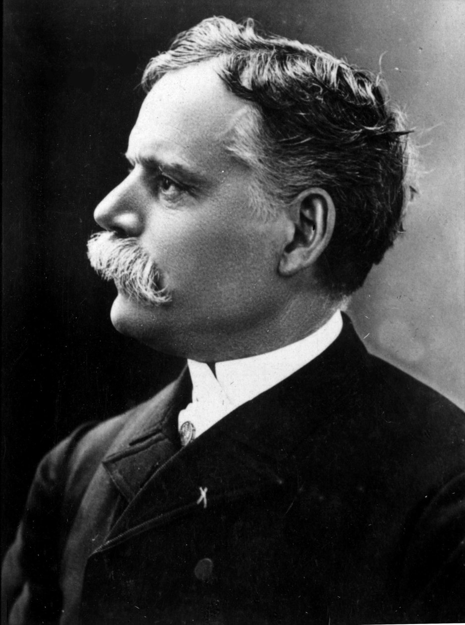 ジュール・シェレ（1836-1932）の肖像（モノクロ写真） 19世紀後半のフランスの画家・漫画家 作： フランスの写真家