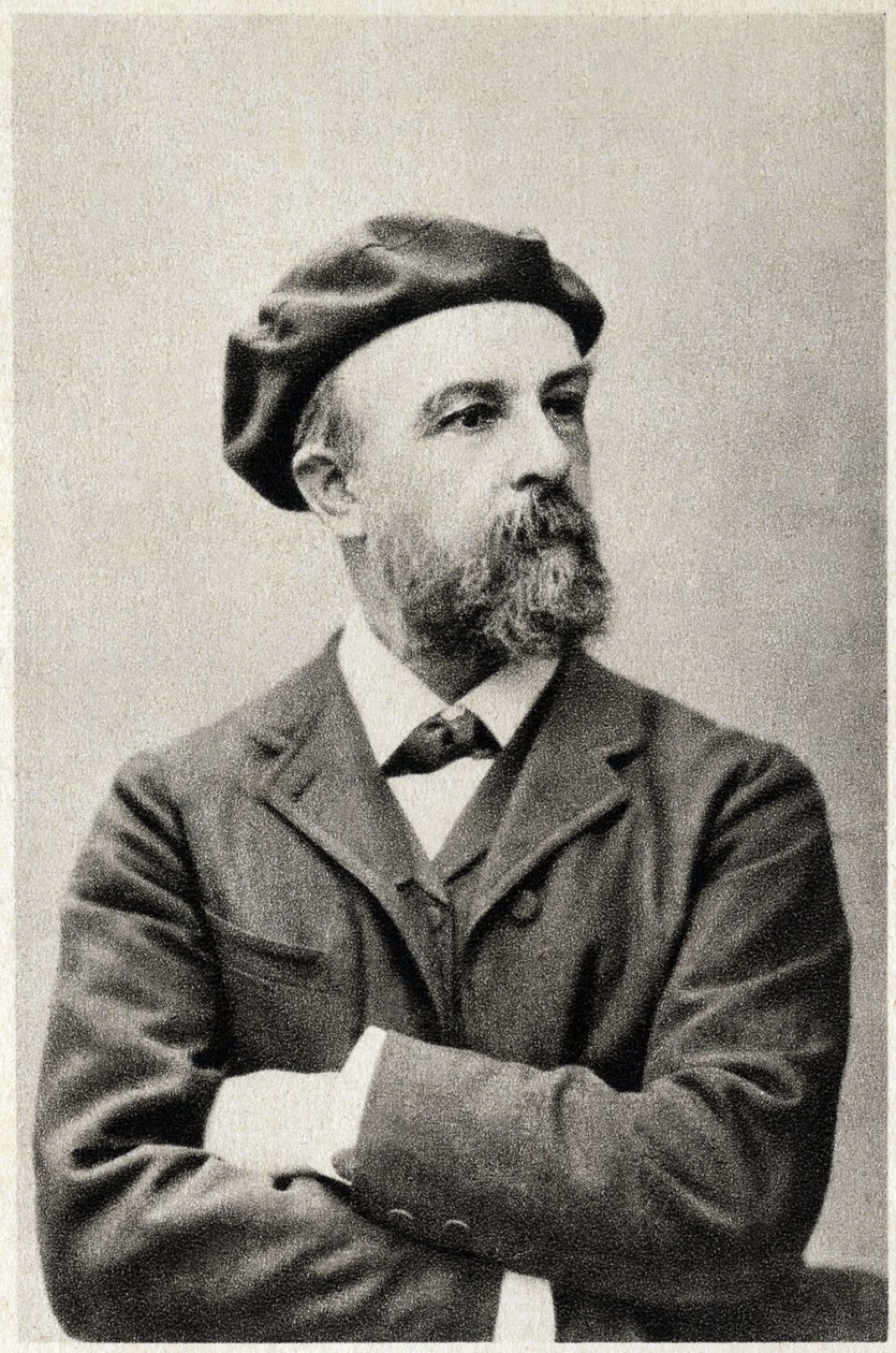 フランスの画家、オディロン・ルドン（1840-1916）の肖像。写真撮影 作： フランスの写真家