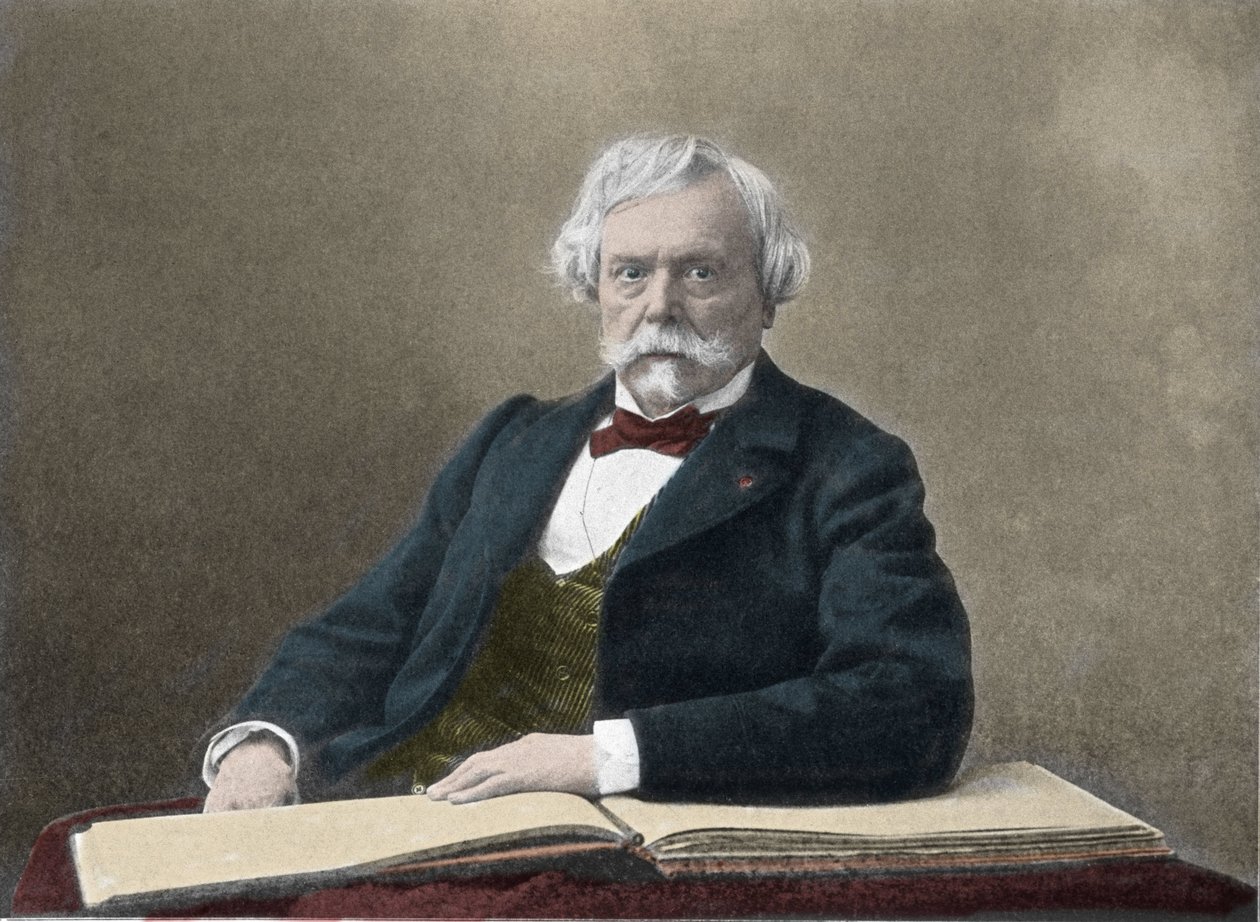 作家エドモン・ド・ゴンクール（1822-1896）の肖像 19世紀末の写真 作： フランスの写真家