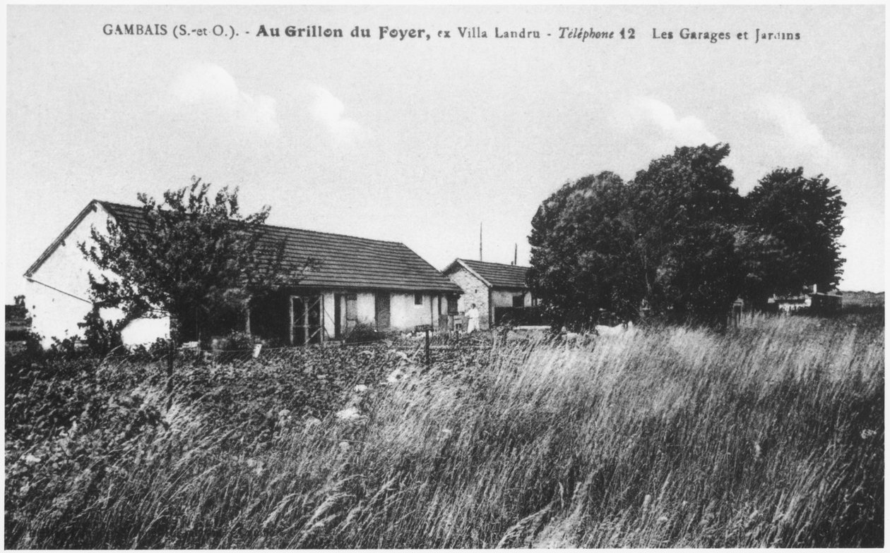 ガンバイスのアンリデザイアーランドル（1869-1922）の家を描いたポストカード 作： フランスの写真家