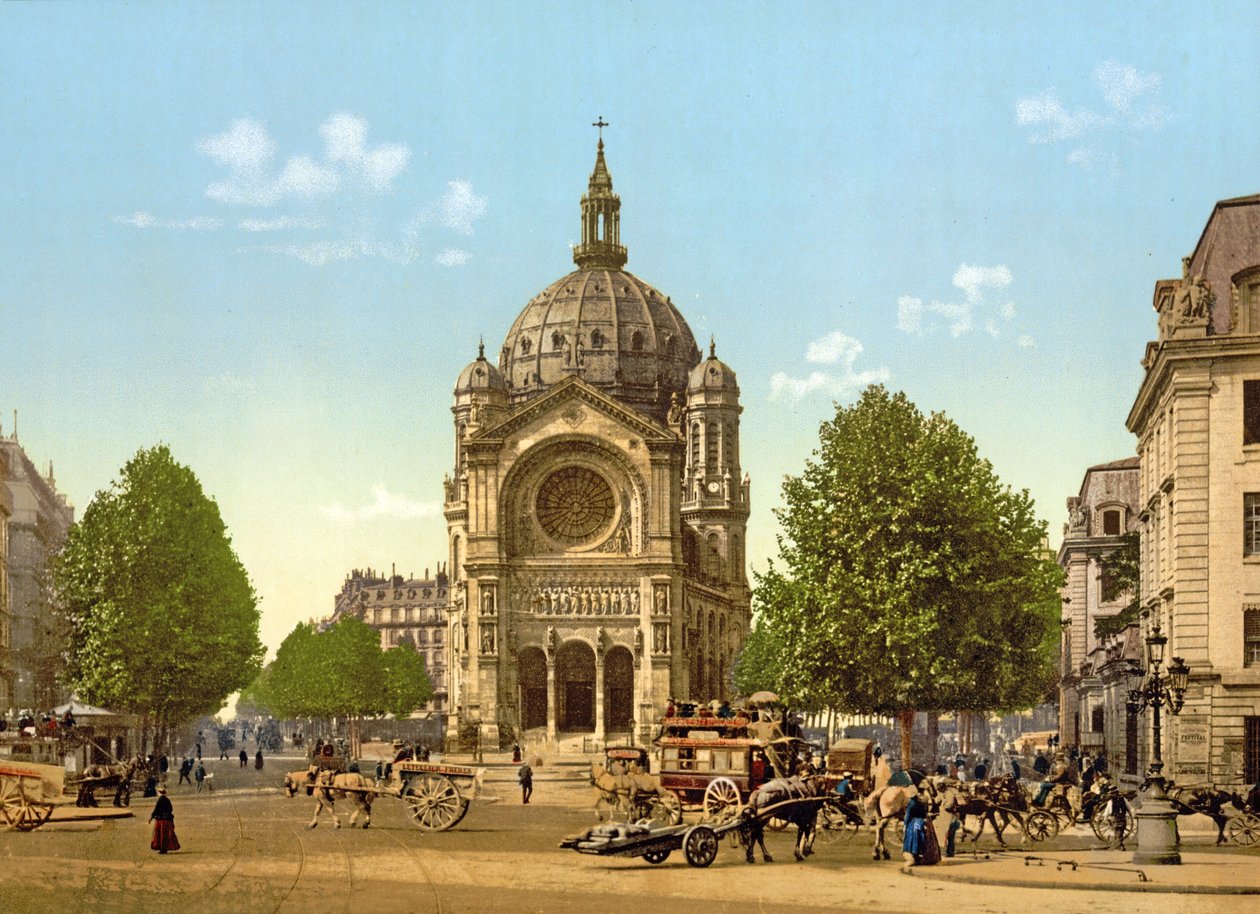 サンオーガスティン、パリ、パブ。 c。1900 作： フランスの写真家