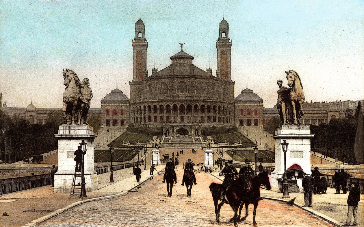 1878 年のパリ万国博覧会のために建てられたトロカデロ宮殿。 1906年（写真） 作： フランスの写真家
