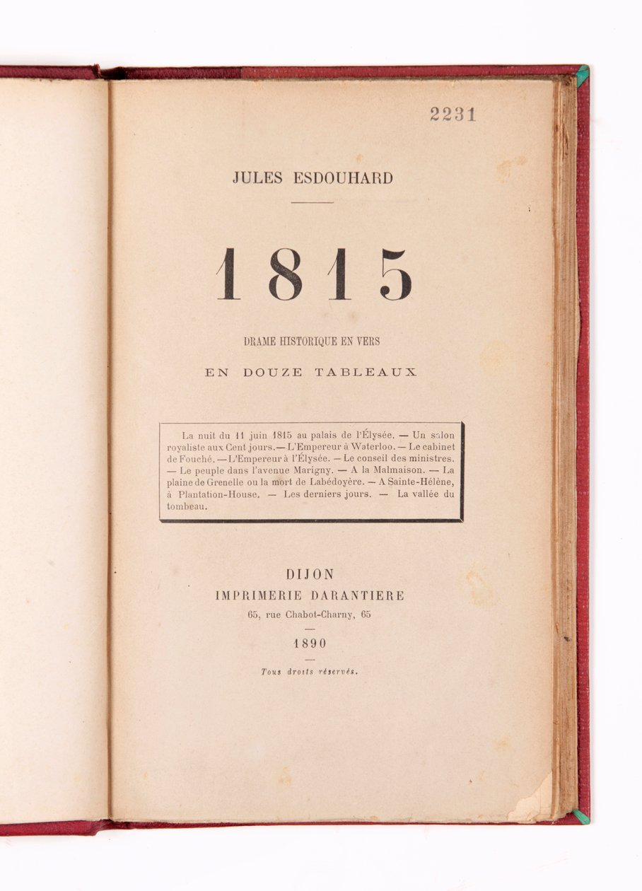 1815」（ジュール・エスドゥアール作 作： フランス語学校