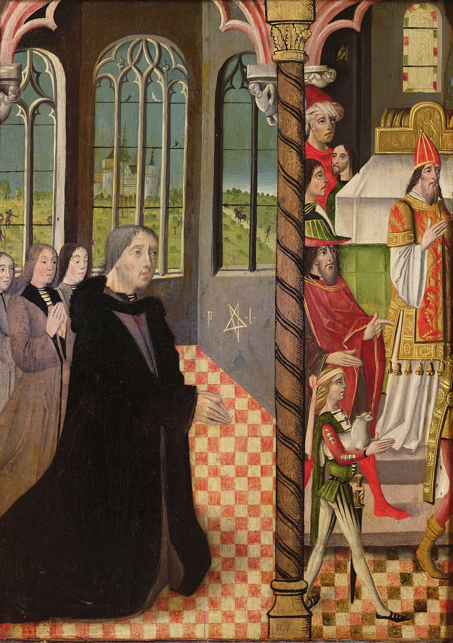 3人の娘を持つドナーとヨアヒムの供え物、1485-95年 作： フランス語学校