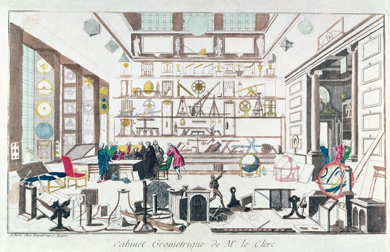 1717年のセバスチャンルクレルク後の幾何学研究 作： フランス語学校