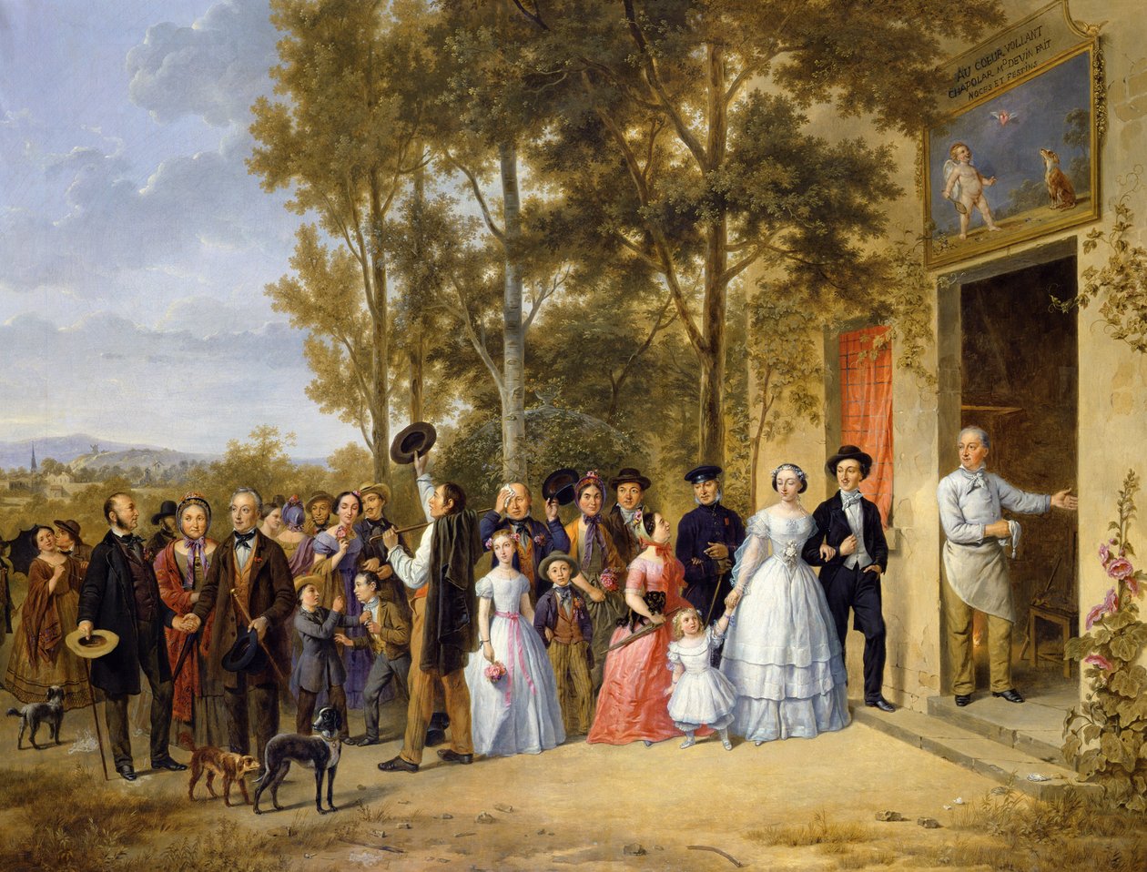 クールヴォラントでの結婚式、ルーベシエンヌ、1850年頃 作： フランス語学校