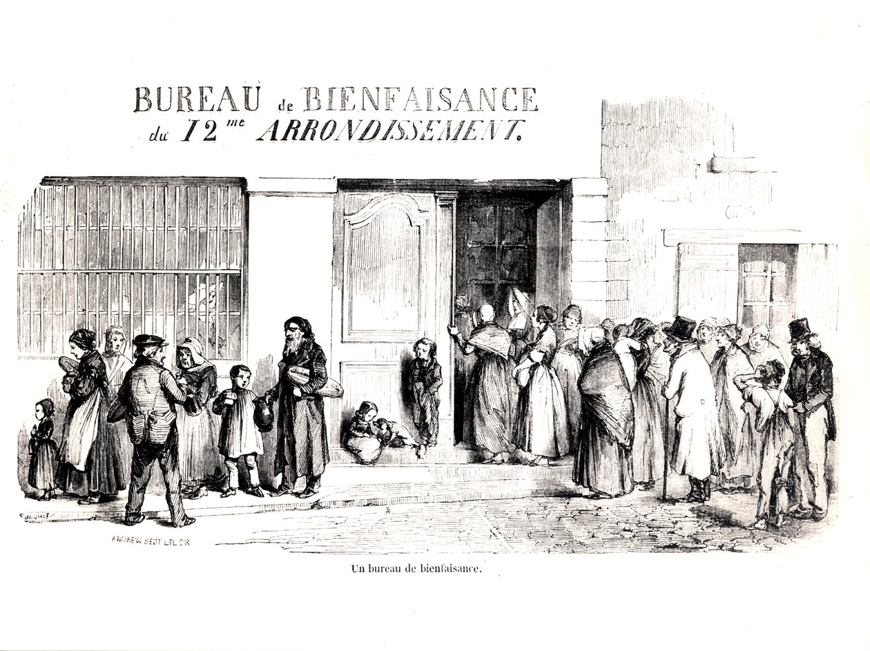 パリの福祉事務所12区、c。 1870 作： フランス語学校