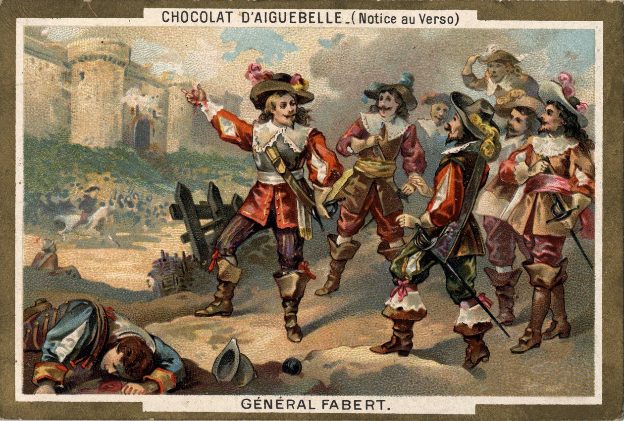 フランスのマレシャル、アブラハム・ド・ファベール（1599-1662）が1654年にステネイ（ムーズ県）を包囲した時の写真。19世紀のクロモリトグラフ。 作： フランス語学校
