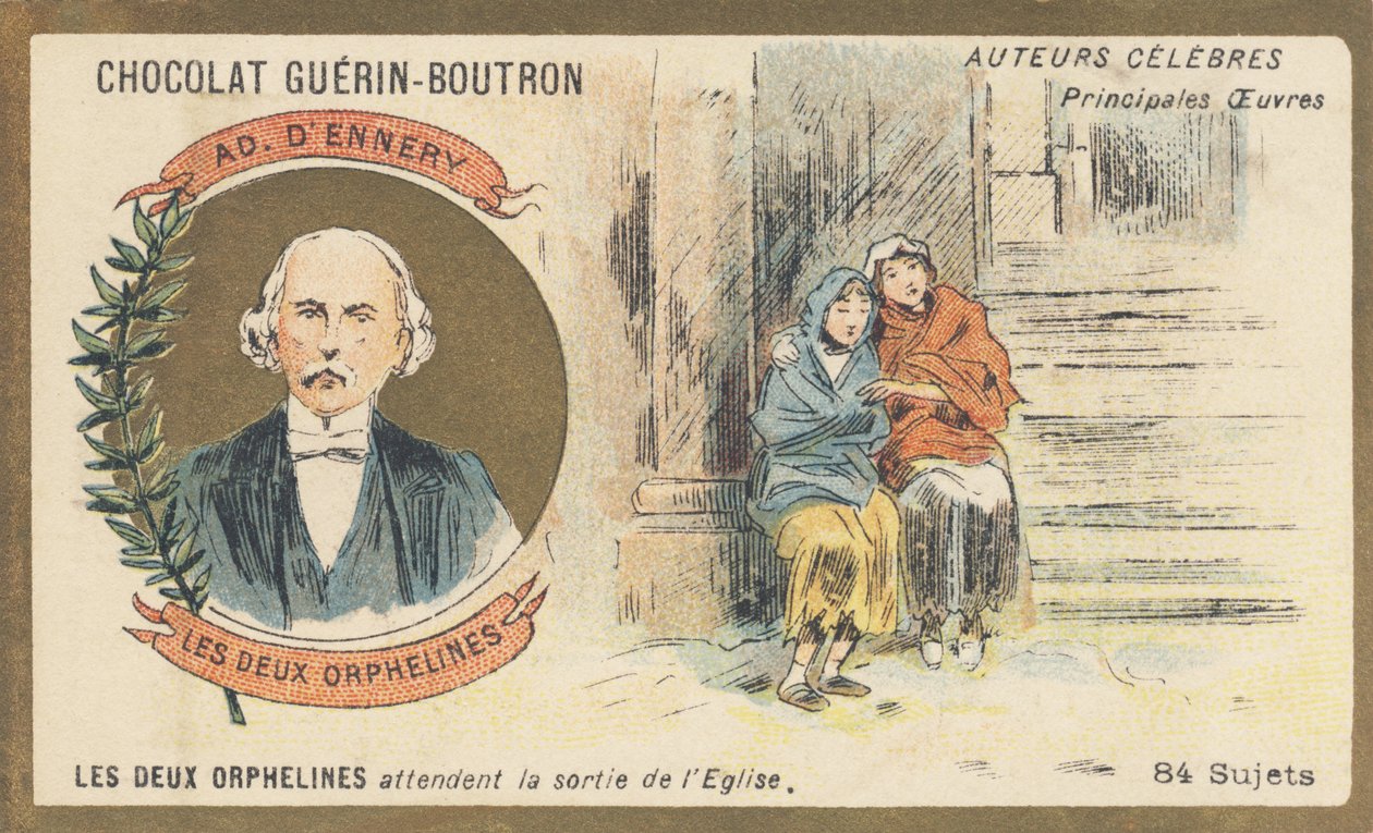 アドルフ・ダンネリー（1811-1899）：フランスの小説家・劇作家、5幕8画のドラマ「Les deux orphennes」の作者（1874年 作： フランス語学校