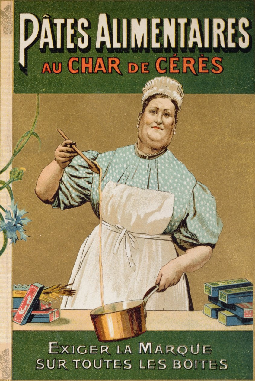 Au Char de Ceresパスタの広告、1900年頃 作： フランス語学校
