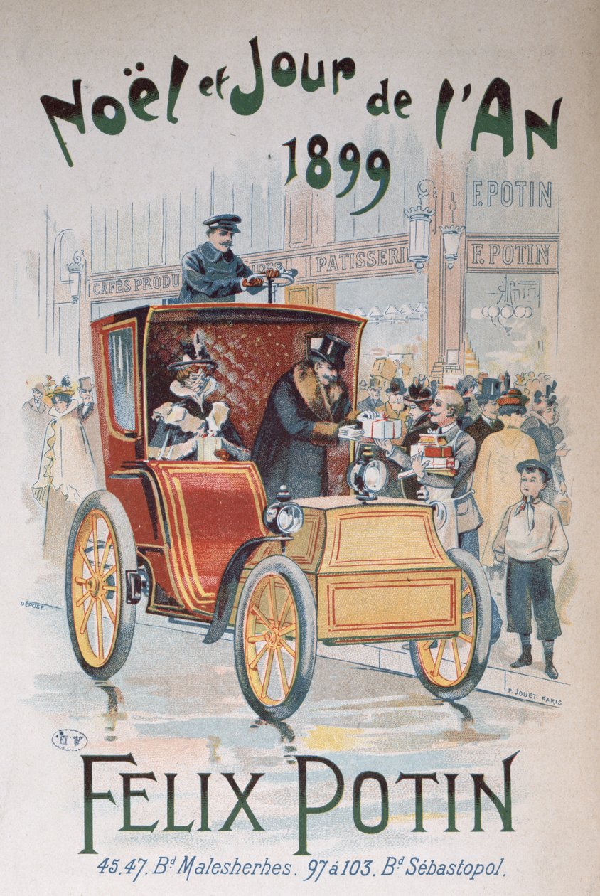 フェリックスポタンの広告、クリスマスと新年1899 作： フランス語学校