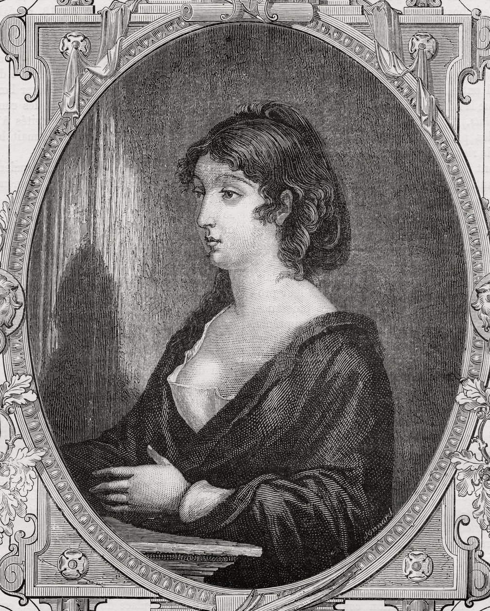 ルイ・ブラン（1811-82）の「歴史革命フランセーズ」から、ランベールの後にパンネメーカーが刻印したエイミーセシルルノー（1774-94） 作： フランス語学校