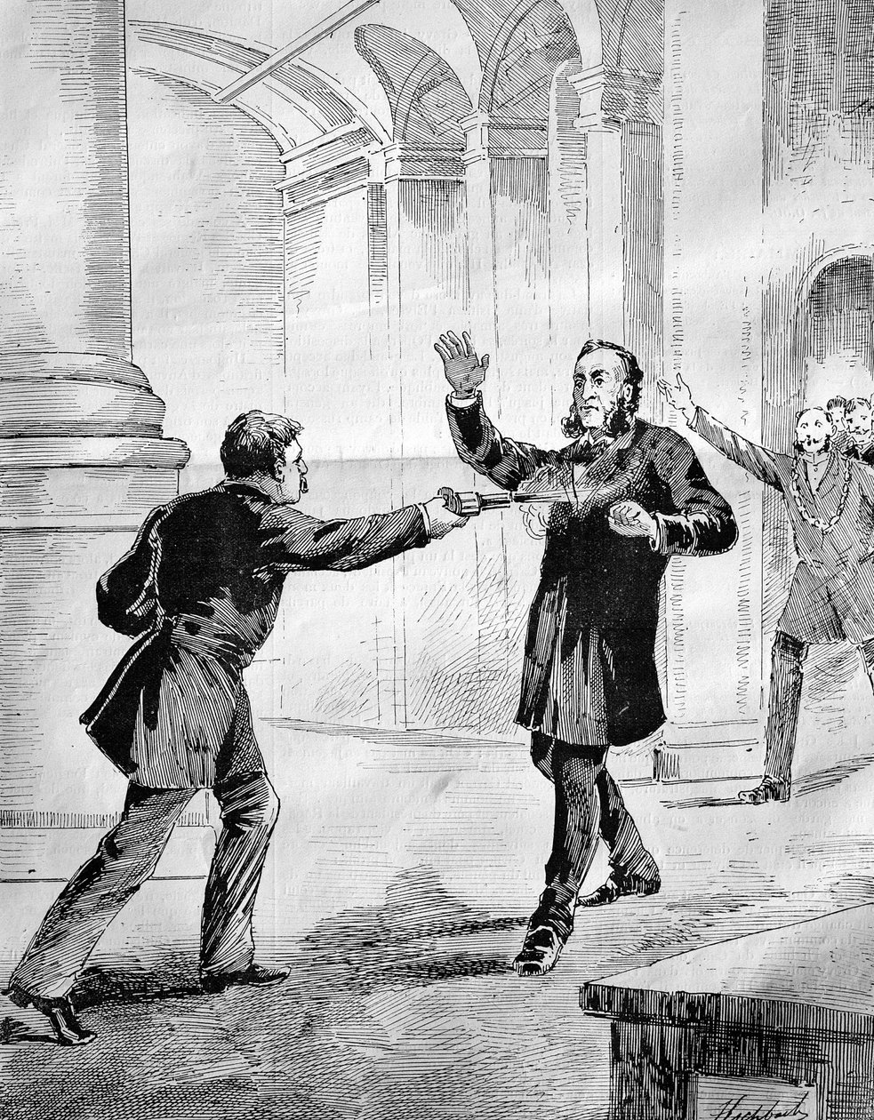 フランス公使・大統領ジュール・フェリー（1832-1893）暗殺未遂事件 作： フランス語学校