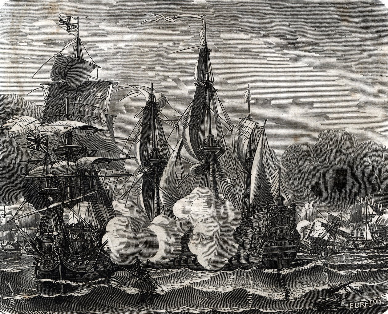 "Battle of Bantry Bay naval engagement written on 11 May 1689, a week before the declaration of the Nine Years