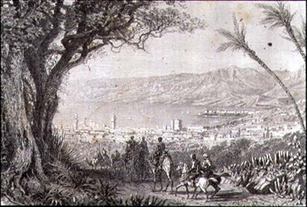 1860年代のベイルート(エングレービング) 作： フランス語学校