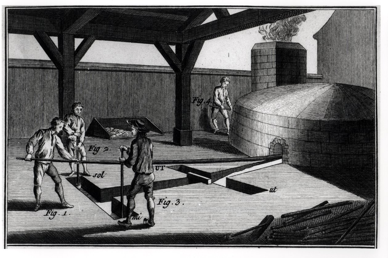 ベル作り、デニス・ディドロによる百科事典より（1713-84）1751-72 作： フランス語学校