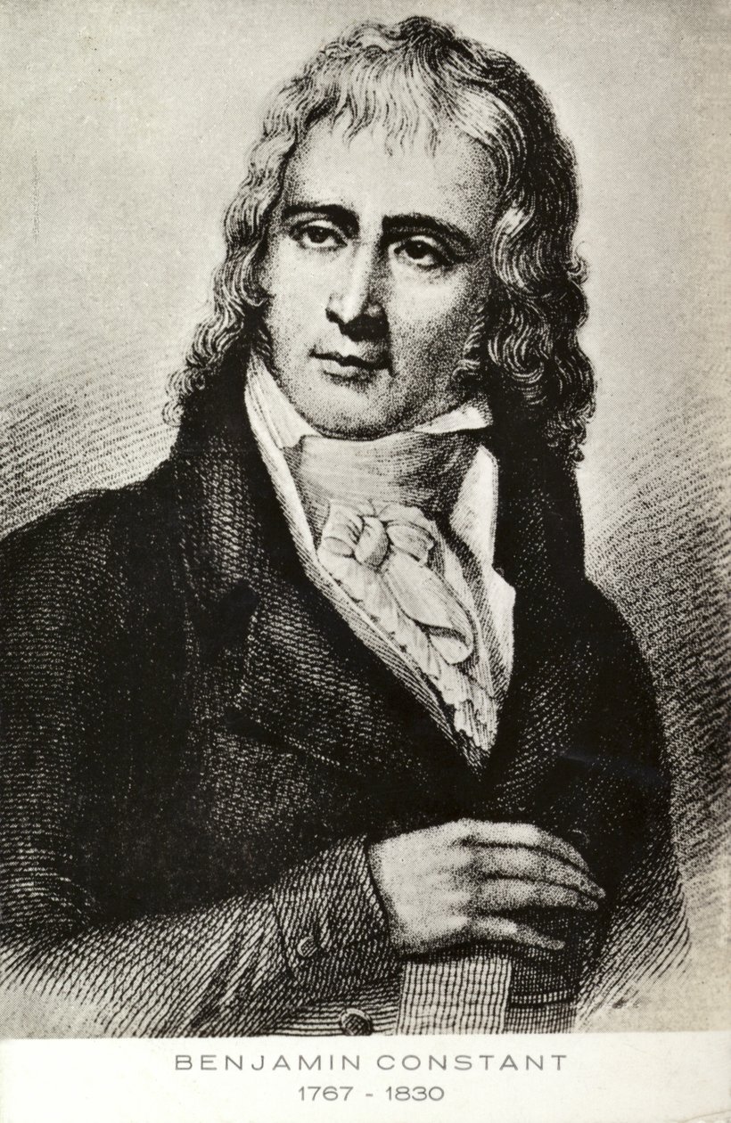 ベンジャミン・コンスタント（1767-1830）スイス生まれのフランスの政治家、作家（リトグラフ） 作： フランス語学校
