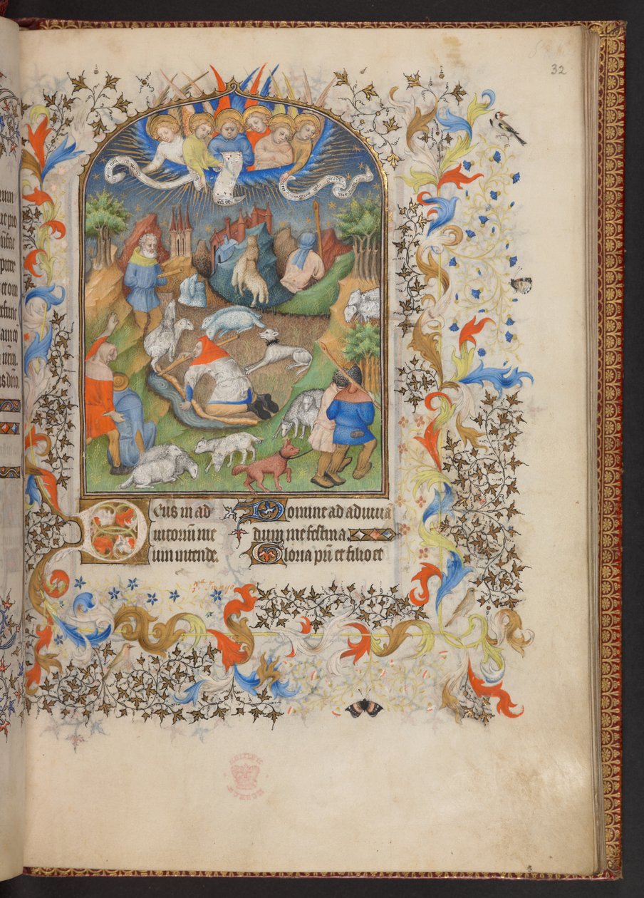 Book of Hours、追加 MS 32454 f.32r、フランス 作： フランス語学校