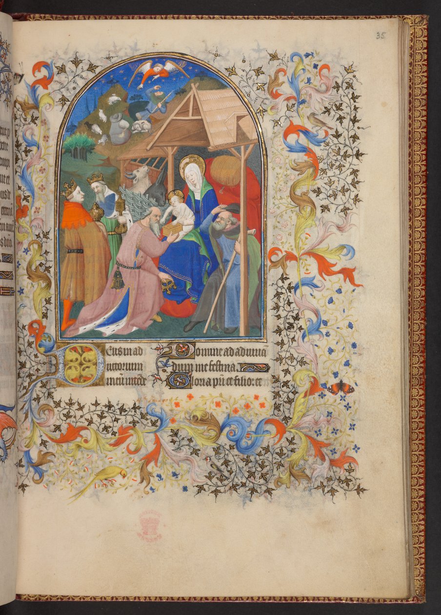 Book of Hours、追加 MS 32454 f.35r、フランス 作： フランス語学校