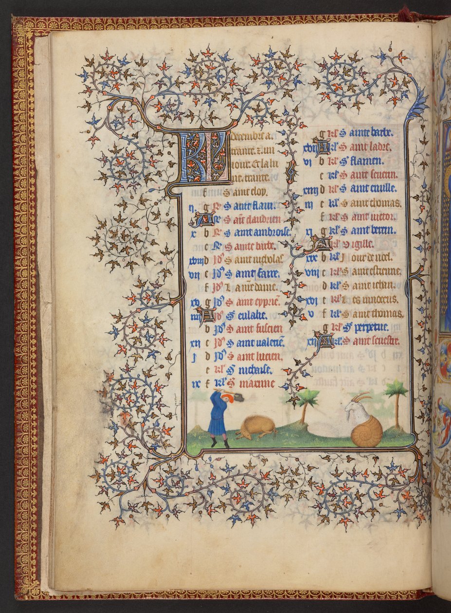 Book of Hours、追加 MS 32454 f.7v、フランス 作： フランス語学校