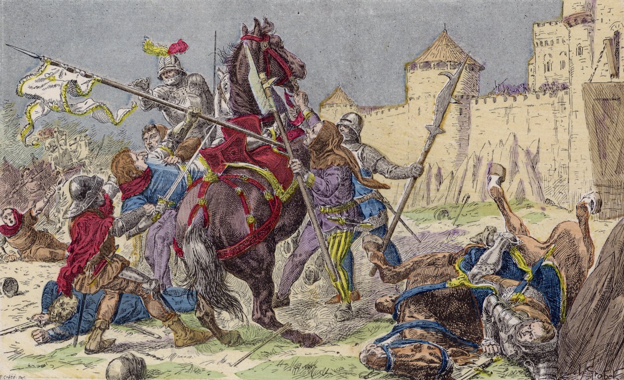 ブルゴーニュ軍によるジャンヌ・ダルクの捕獲 作： フランス語学校