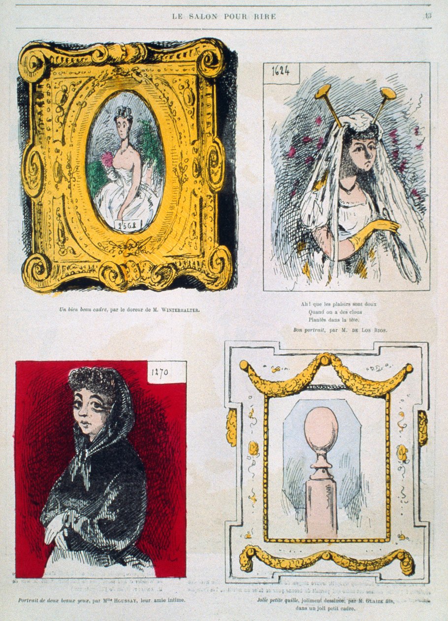 画家の風刺画、フランツザビエルウィンターハルター、グレイズフィルス、ルサロンのイラスト 作： フランス語学校