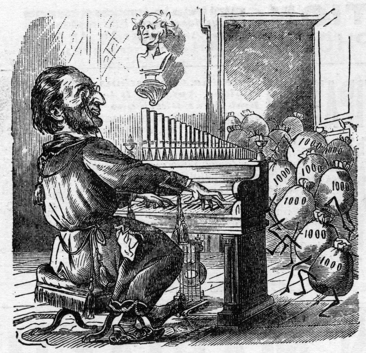 ドイツの作曲家リヒャルト・ワーグナー（1813-1883）の漫画 作： フランス語学校
