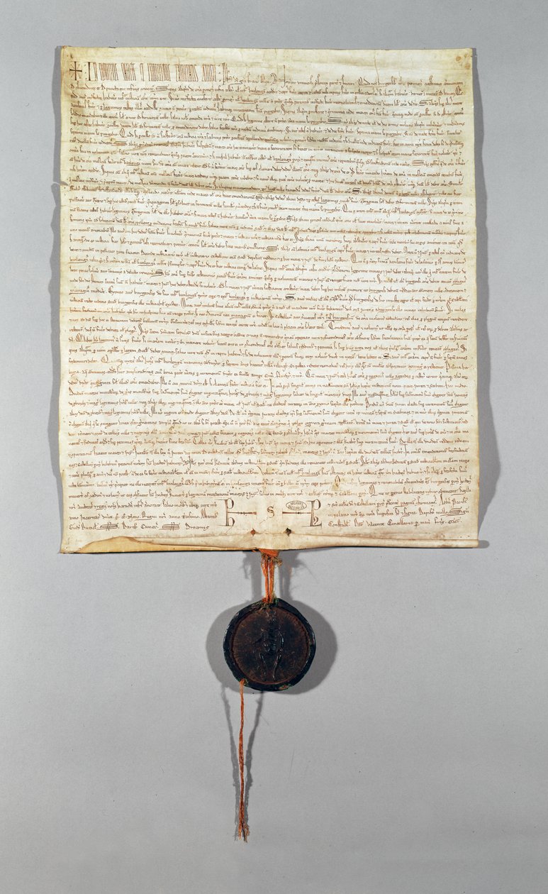 Philippe Auguste（1165-1223）1209（vellum）によって付与されたペロンヌコミューンの憲章 作： フランス語学校