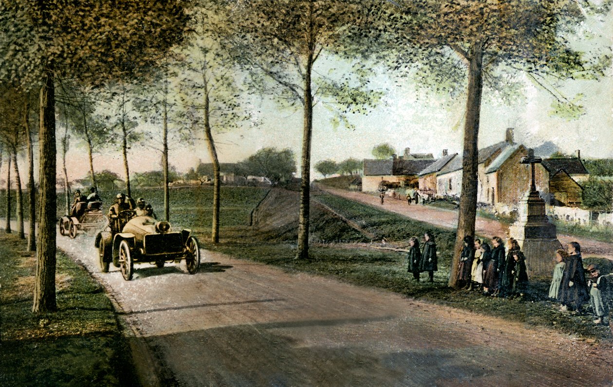 サルト・サーキット：アルドネーの曲がり角（絵はがき 作： フランス語学校