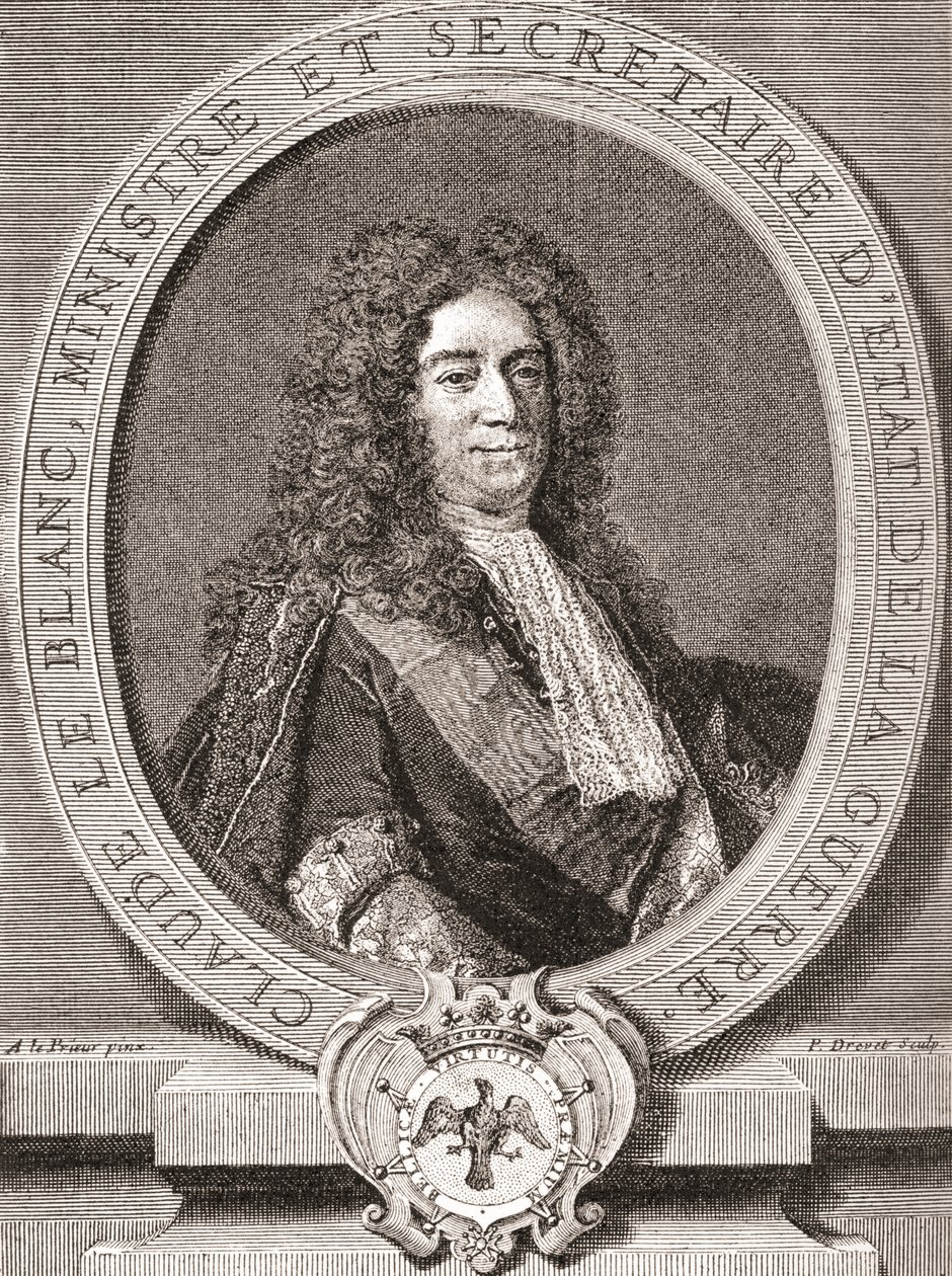 クロードルブラン、1669年1728年。フランスの王政、古代政権、国務長官の2倍。 Les Heures Libresから1908年に出版されました。 作： フランス語学校