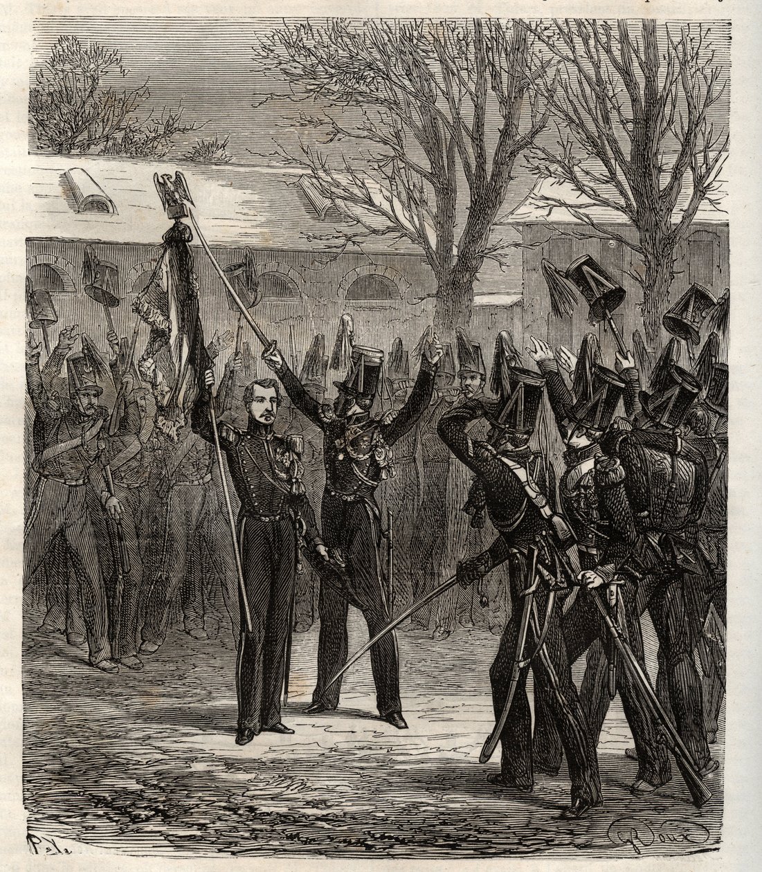 Verschwörung von Straßburg 1836 unter der Führung von Prinz Louis Napoleon, dem zukünftigen Napoleon III., gegen die Julimonarchie - Verschwörung von Straßburg organisiert vom zukünftigen Kaiser Napoleon III. 1836 - gescheiterter Putschversuch von Prinz Lo von French School
