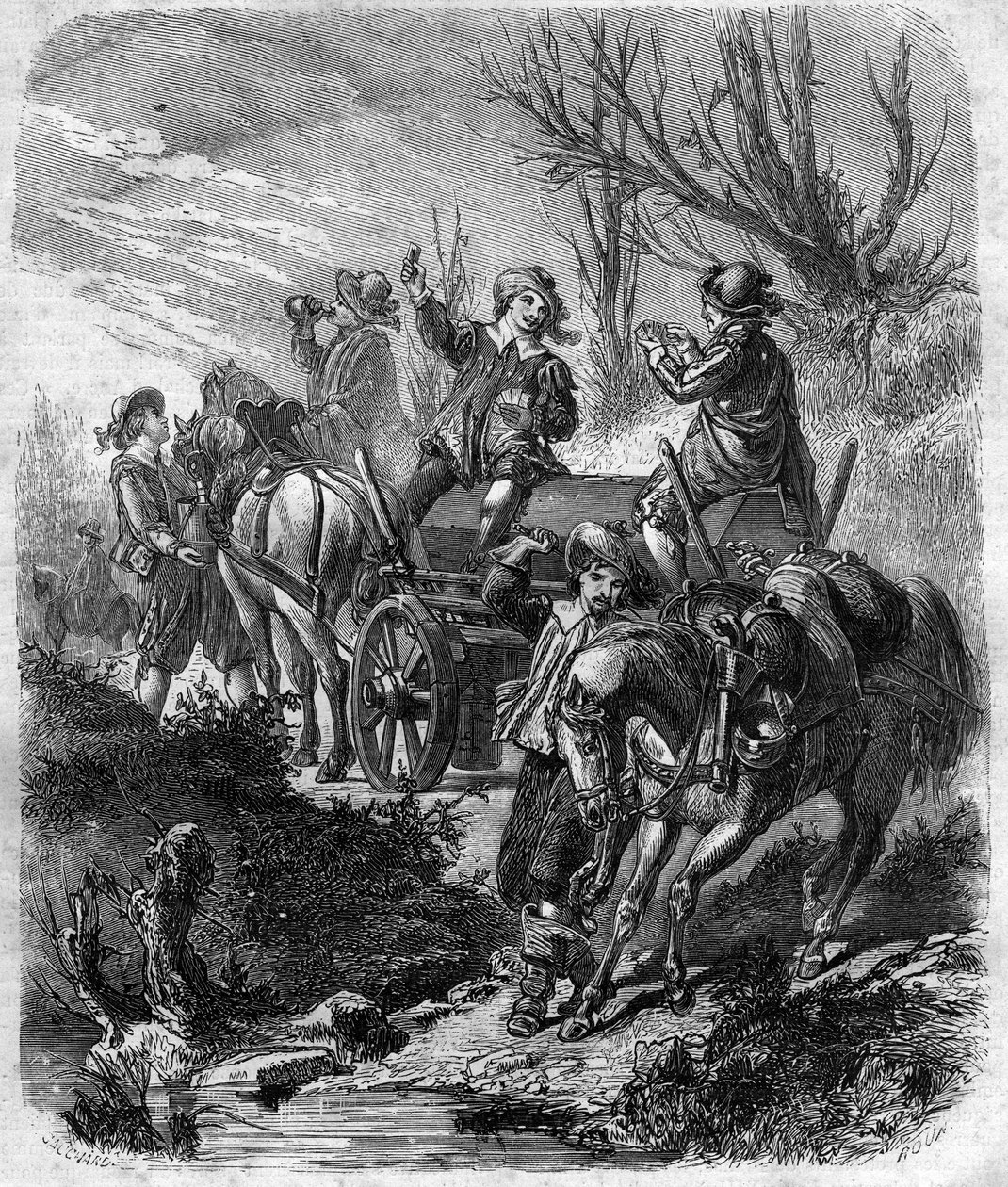 アルベール侯爵シャルルのコンボイ、リュイネ公（1578-1621）フランスの政治家、コネチカット、初代リュイネ公。モーリス・ラシャトレ著「Histoire des papes-king-queens-et-empereurs a travers les centuries」に掲載されている図版 作： フランス語学校