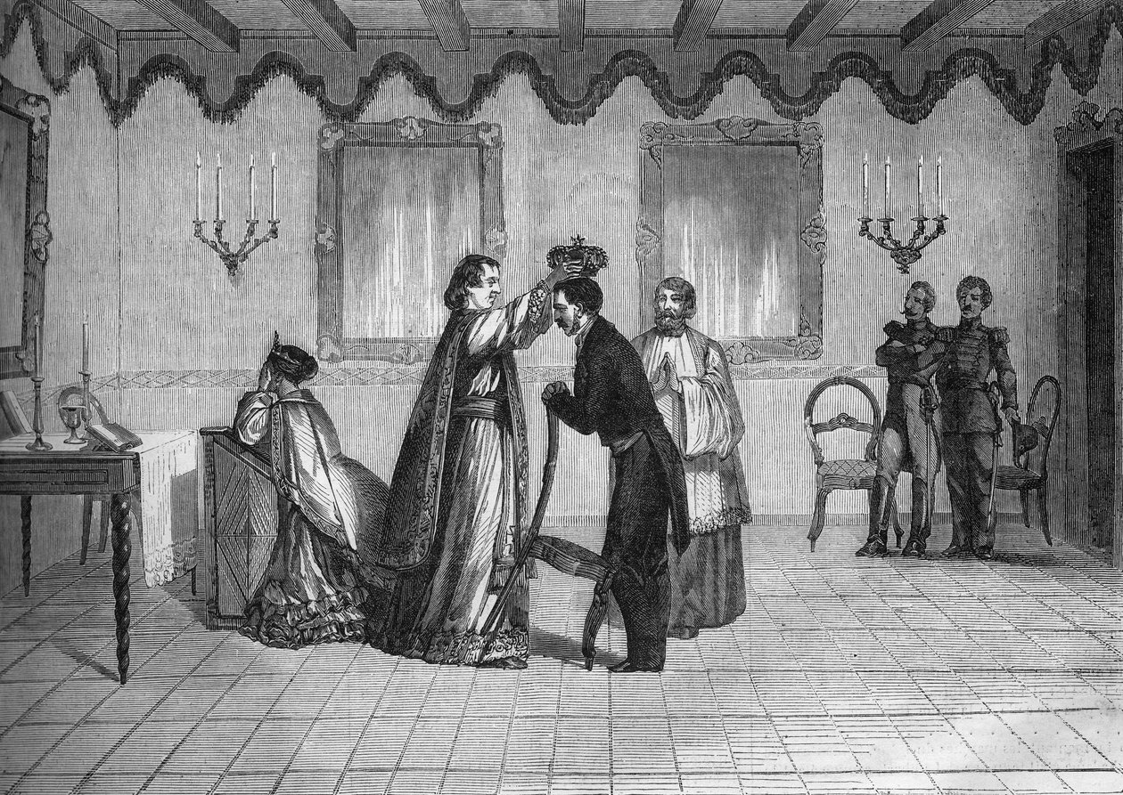 フランスのカトリック司祭Jouenによるマダガスカル王ラダマ2世（1829-1863）の戴冠式 作： フランス語学校