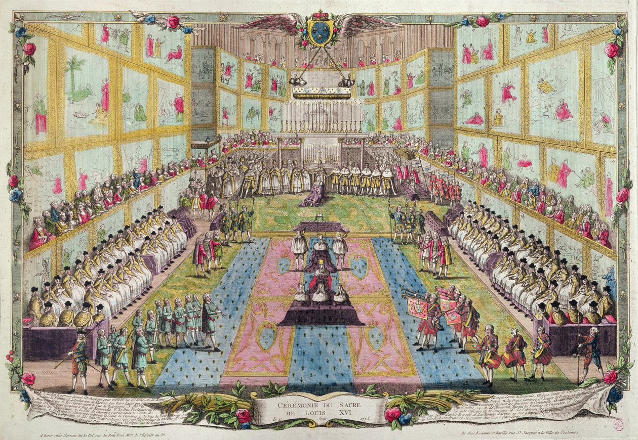 1775年6月11日、ランス大聖堂でのルイ16世の戴冠式 作： フランス語学校